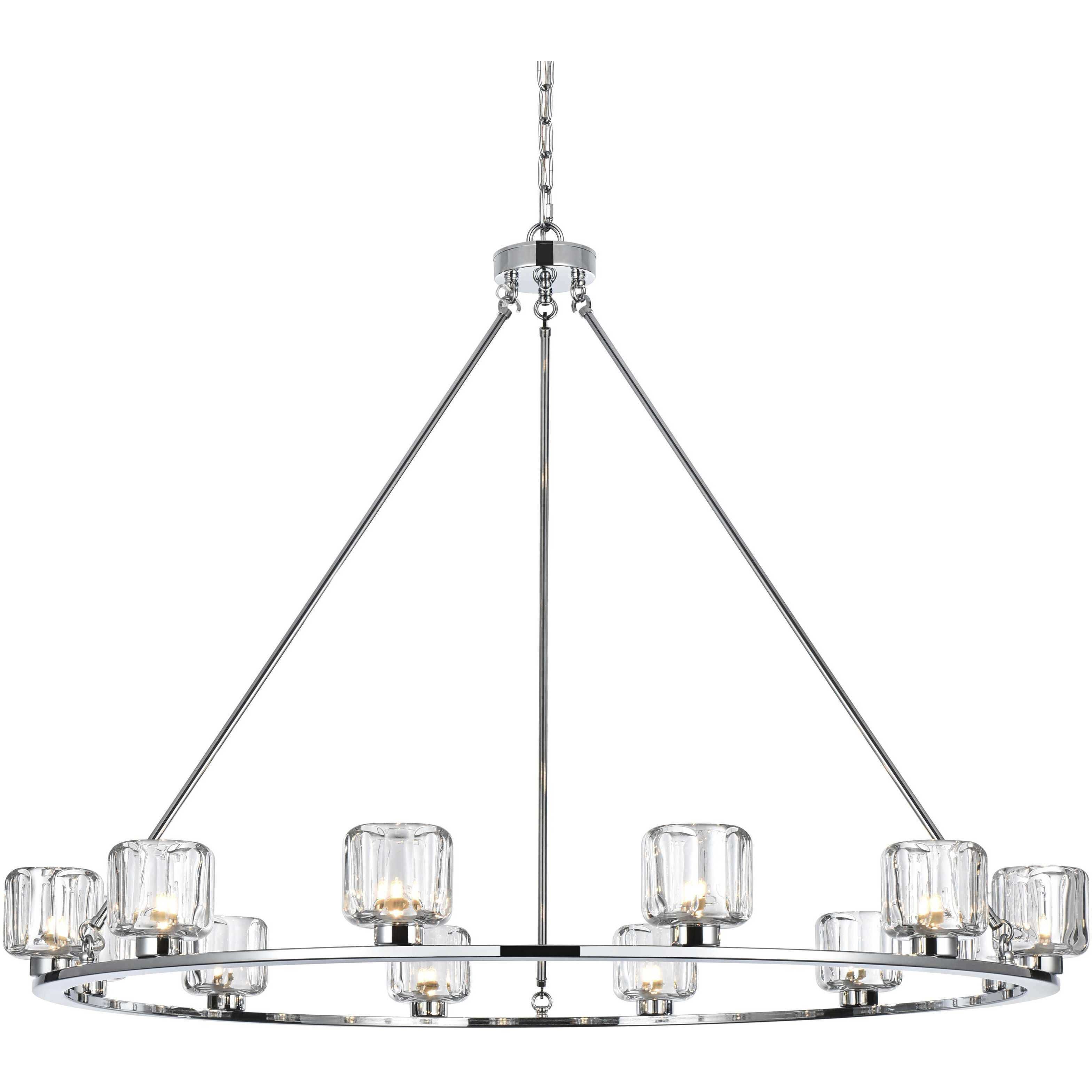 Cadence 12 Light 48 inch Chrome Chandelier Ceiling Light