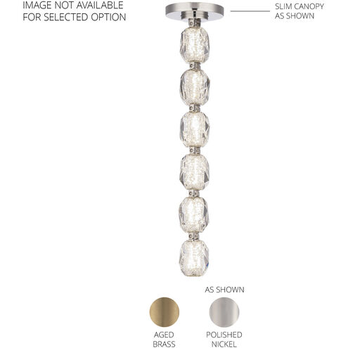 Forever Seduction LED 24 inch Polished Nickel Modular Pendant Ceiling Light, Driver in Canopy