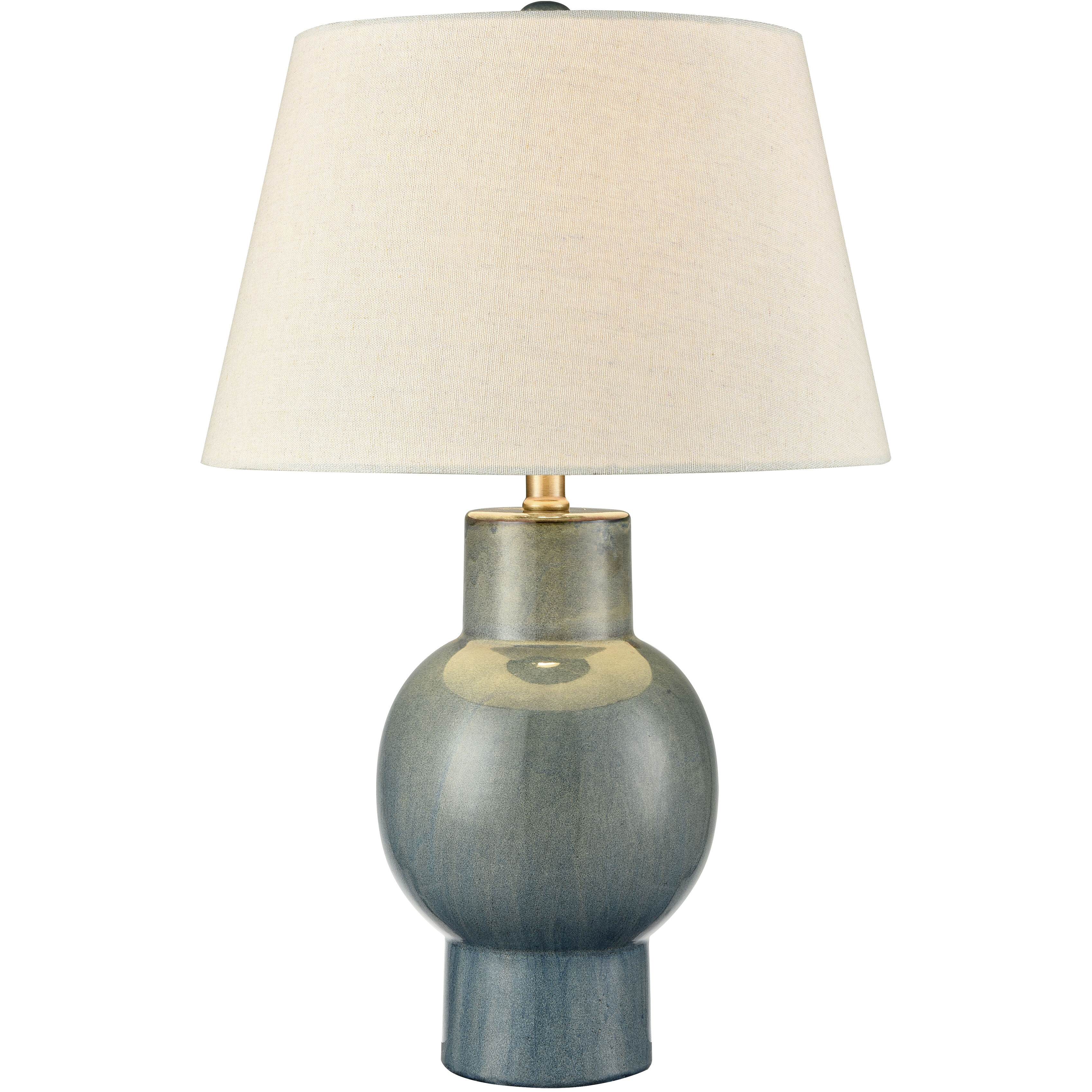 Monrow 23.5 inch 9 watt Light Blue Glazed Table Lamp Portable Light