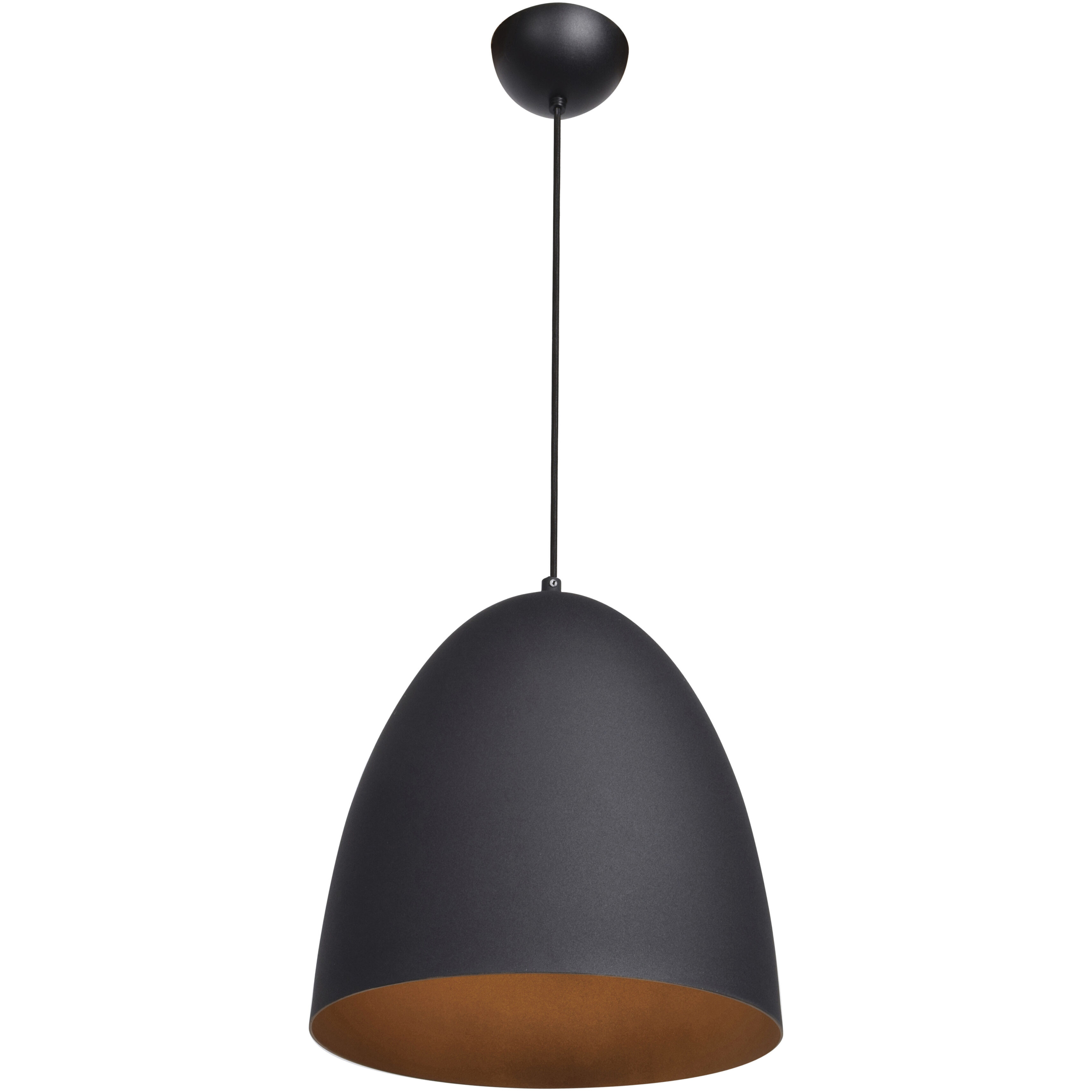 Liberty LED 12 inch Matte Black Outer and Matte Gold Inner Pendant Ceiling Light