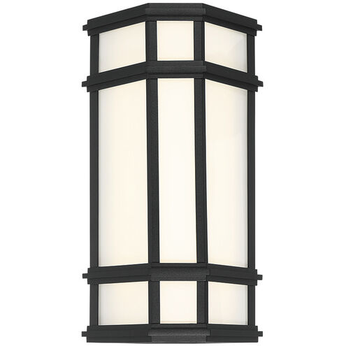 Monte 1 Light 14 inch Satin Black Outdoor LED Wall Sconce