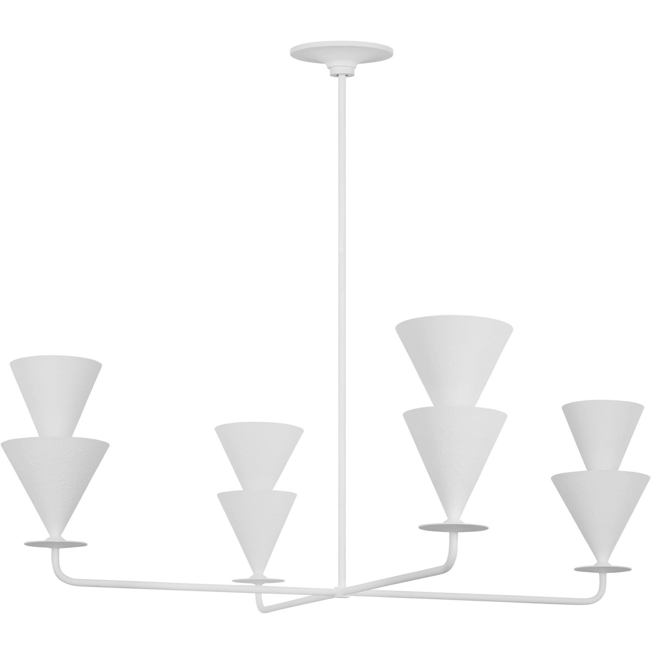 Christiane Lemieux Cornet 4 Light 46 inch Cast Plaster Chandelier Ceiling Light