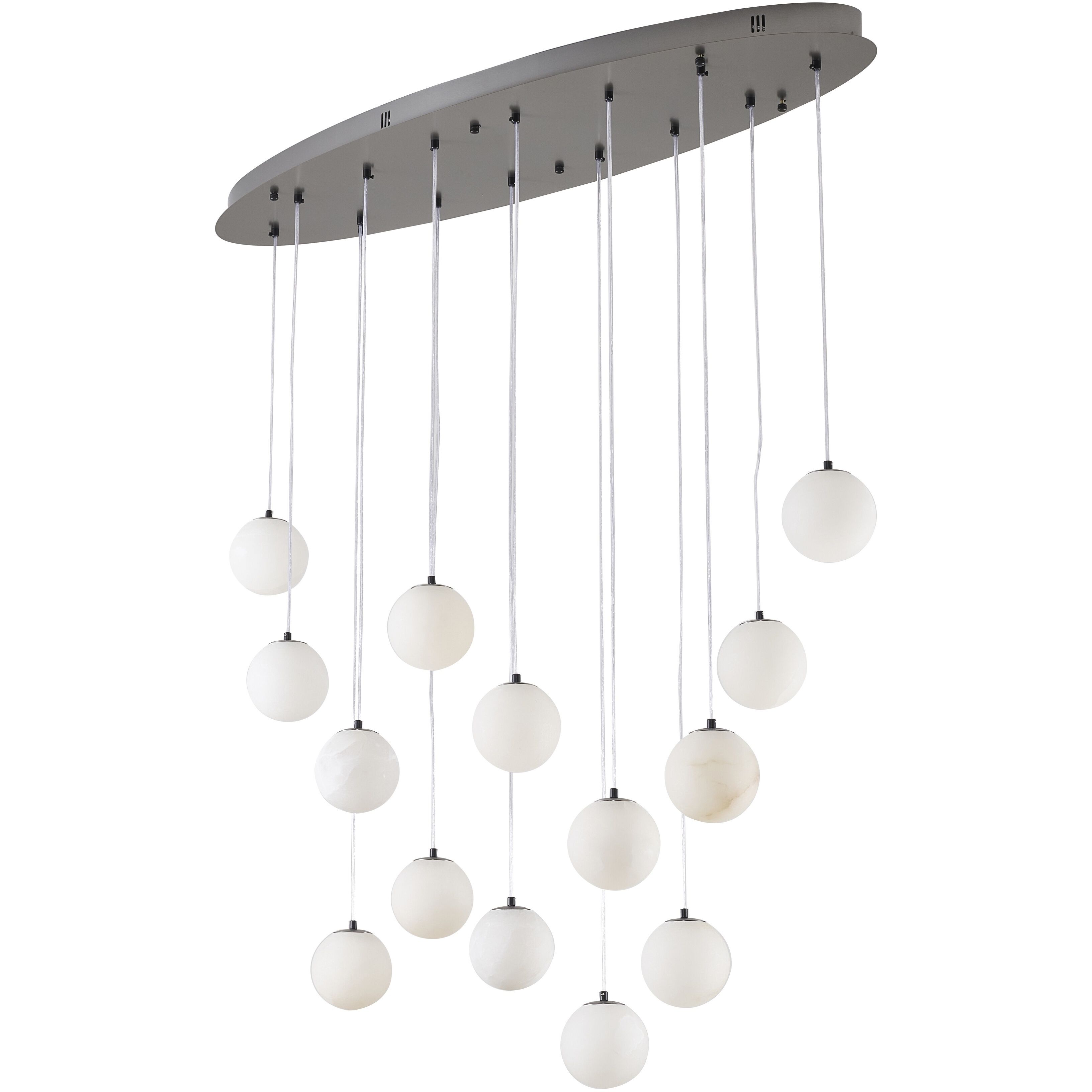 WHP Series 14 Light 14 inch Black Chandelier Ceiling Light