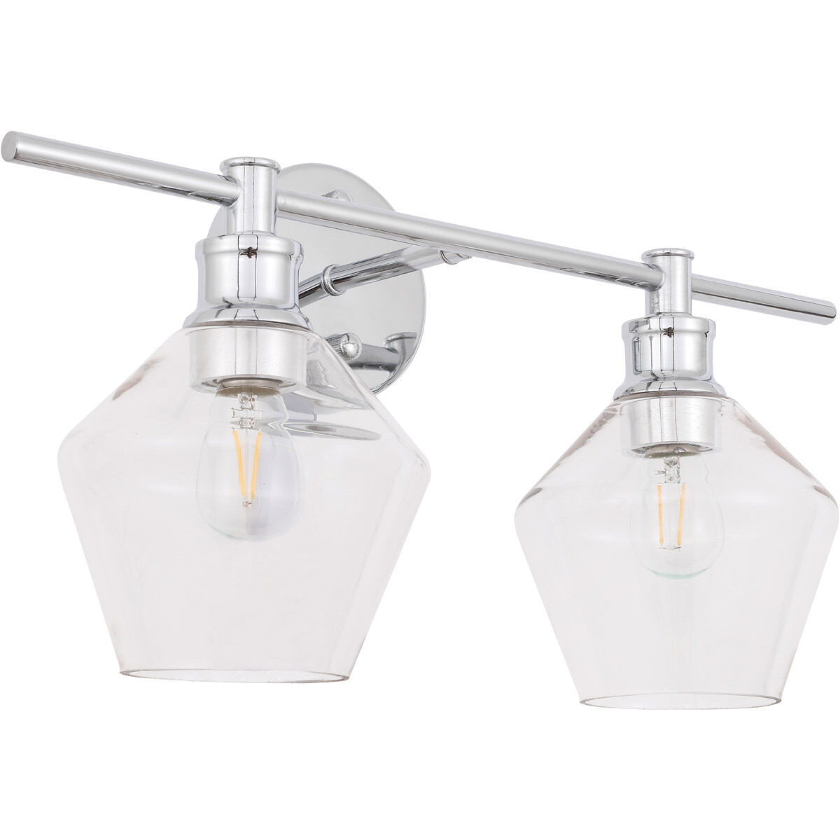 Gene 2 Light 19 inch Chrome Wall sconce Wall Light