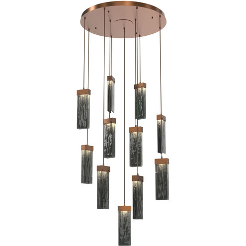 Parallel LED 32.5 inch Burnished Bronze Chandelier Ceiling Light, Round Multi-Port