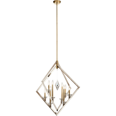 Layan 8 Light 32 inch Polished Nickel Chandelier Foyer Ceiling Light