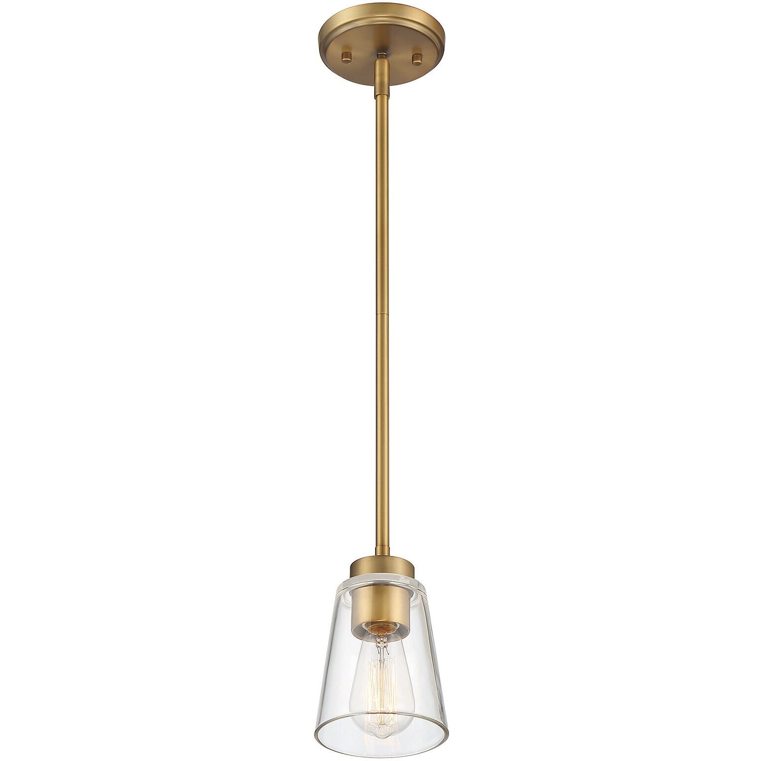 Calhoun 1 Light 5 inch Warm Brass Mini-Pendant Ceiling Light, Essentials