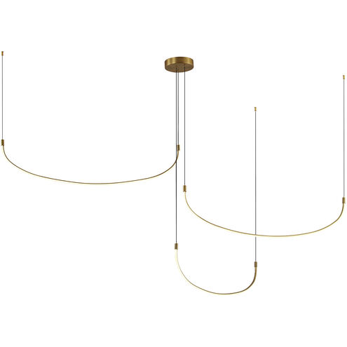Talis LED 90.25 inch Brushed Gold Multi Pendant Ceiling Light