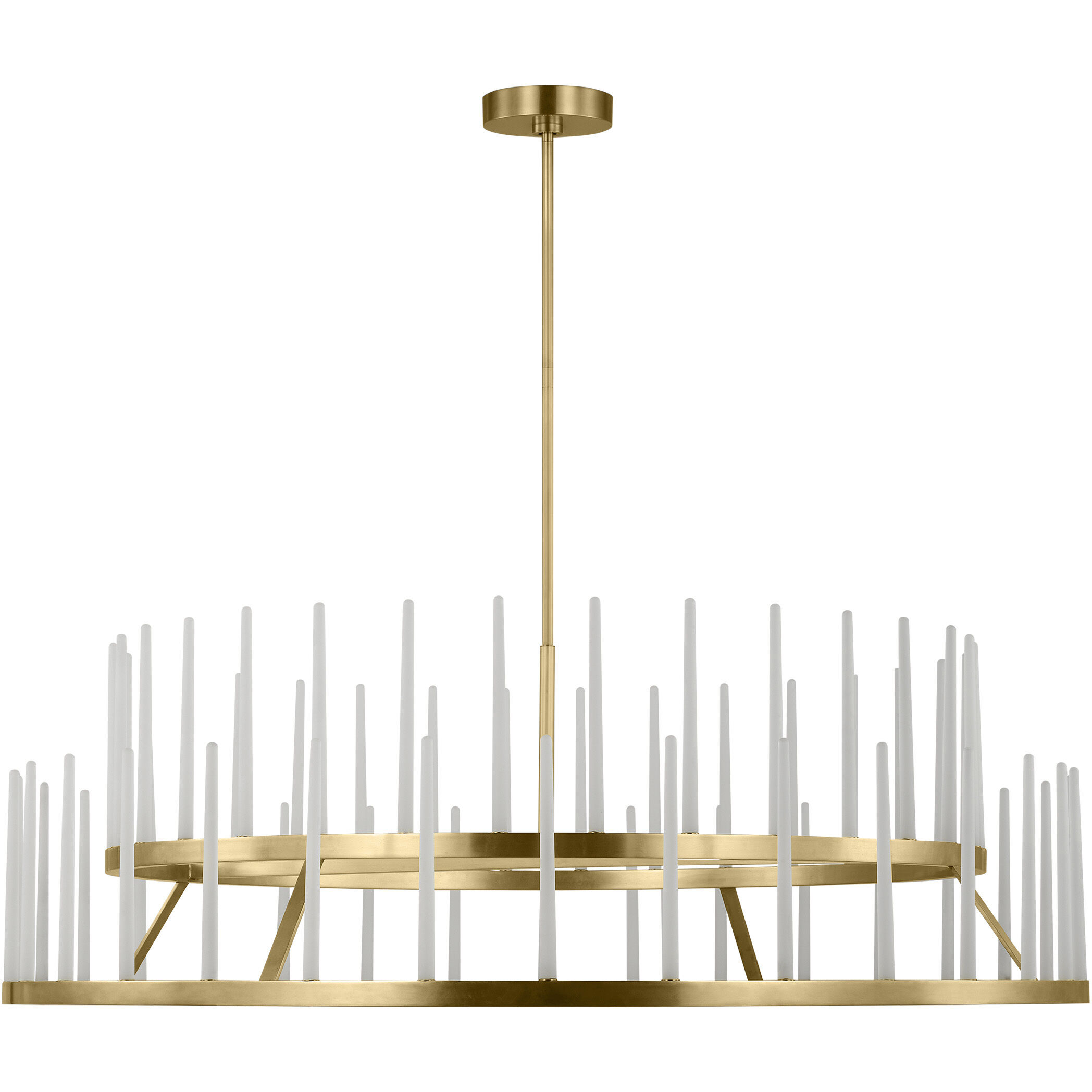 Sean Lavin Sagrada LED 60 inch Hand-Rubbed Antique Brass Two-Tier Chandelier Ceiling Light