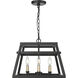 Tellsa 4 Light 16 inch Matte Black Indoor Pendant Ceiling Light