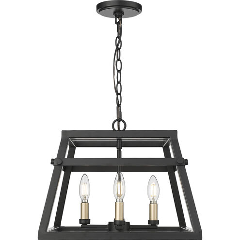 Tellsa 4 Light 16 inch Matte Black Indoor Pendant Ceiling Light