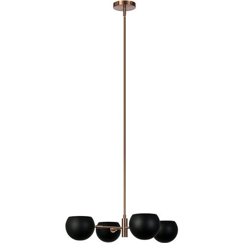 Orb 4 Light 25.38 inch Matte Black Pendant Ceiling Light