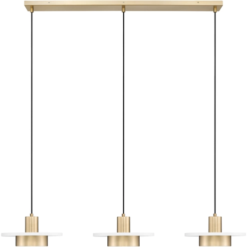 Led 52 Inches Z-Lite 829P12-3L-MW-MGLD-LE Ludo LED 52 inch Matte White and Modern ...