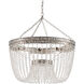 Highbrow 8 Light 24 inch Contemporary Silver Leaf and Distressed Silver Leaf Chandelier Ceiling Light