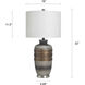 Frank 32 inch 100 watt Kachina Gold and Light Oatmeal Table Lamp Portable Light