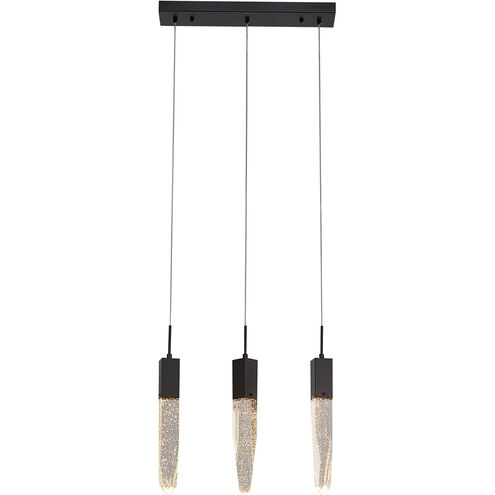 Canada 3 Light 78 inch Matte Black Island Lighting Ceiling Light