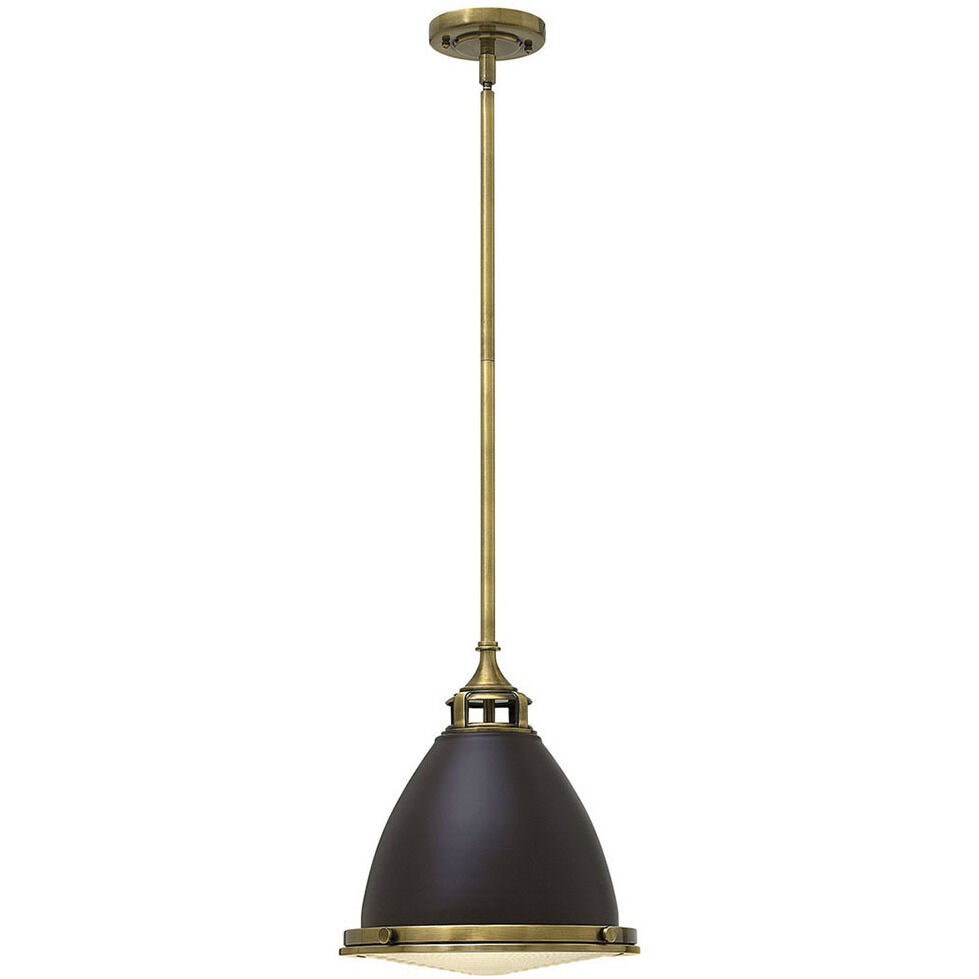 Amelia 1 Light 12.75 inch Buckeye Bronze with Heritage Brass Indoor Mini Pendant Ceiling Light