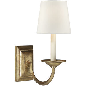 Chapman & Myers Flemish 1 Light 6.5 inch Gilded Iron Single Sconce Wall Light in Linen