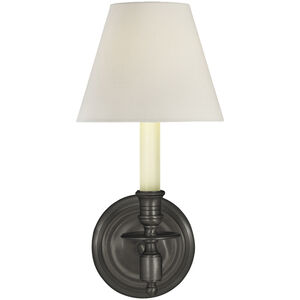 Studio VC French Library2 1 Light 6 inch Bronze Single Sconce Wall Light in Linen 2 