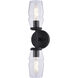 Warren 2 Light 4.75 inch Matte Black Wall Light