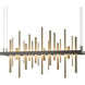 Cityscape LED 25.5 inch Dark Smoke and Soft Gold Pendant Ceiling Light in Dark Smoke/Soft Gold