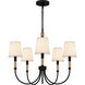 Bayside 5 Light 25 inch Matte Black Chandelier Ceiling Light