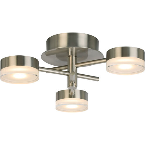 Transton LED 15 inch Brushed Nickel Flush Mount Ceiling Light