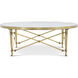 Spencer London 45 X 45 inch Cannes Brass / Lacus Quartz Cocktail Table