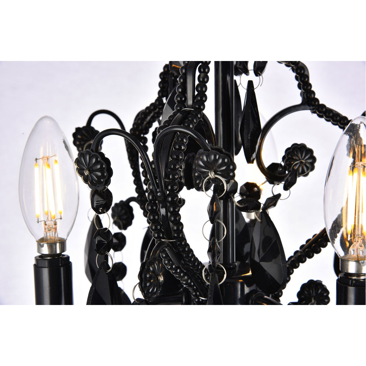 Karter 3 Light 10 inch Polished Black Pendant Ceiling Light