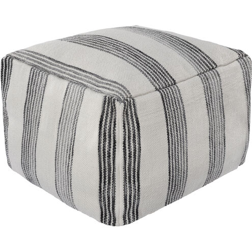 Egan 14 inch Cream Pouf, Rectangle