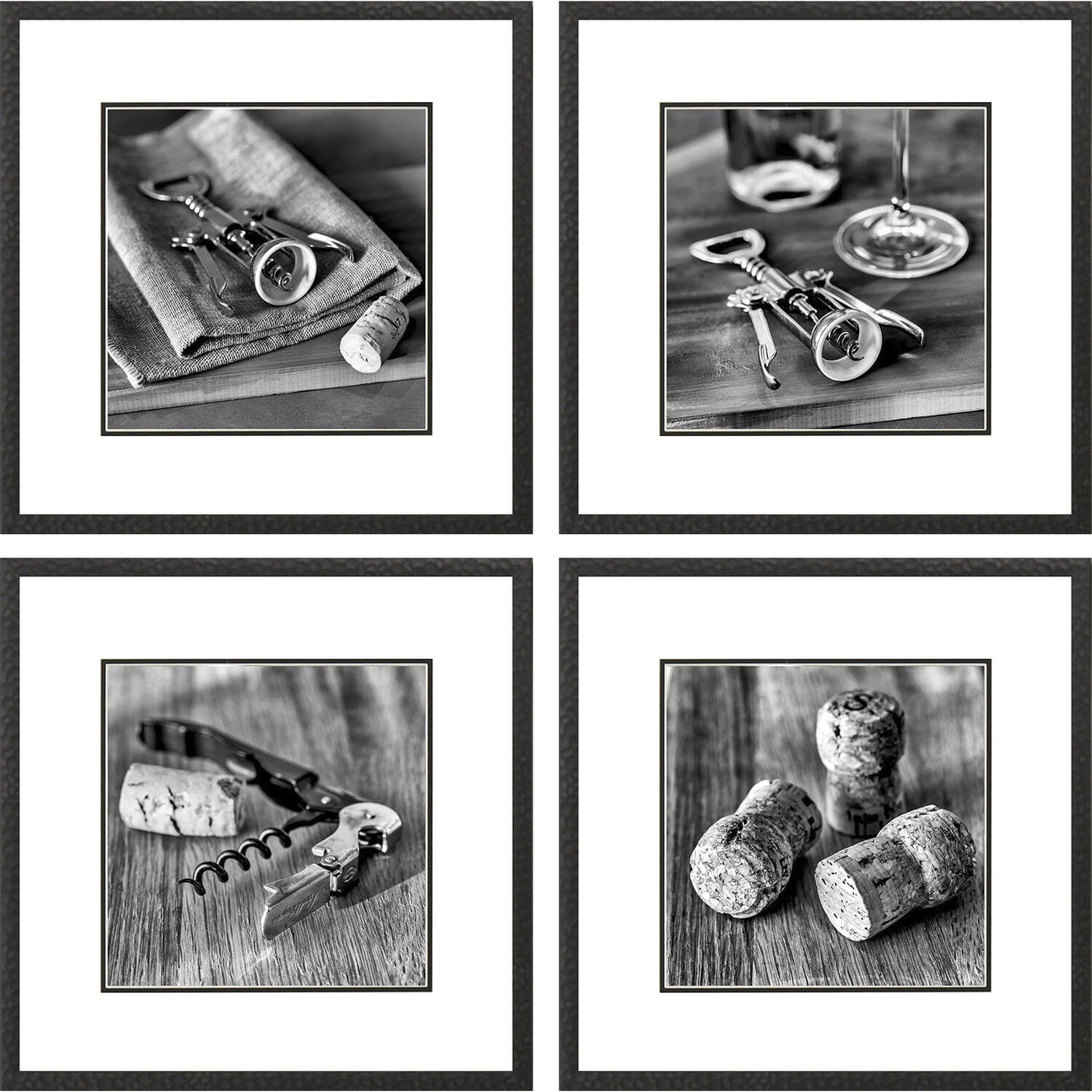 Cork Black and Brown and Neutral and Sepia Framed Art
