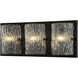 Morgan 3 Light 23 inch Black Bath Vanity Light Wall Light