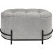 Brida 18.25 inch Gray with Black Ottoman
