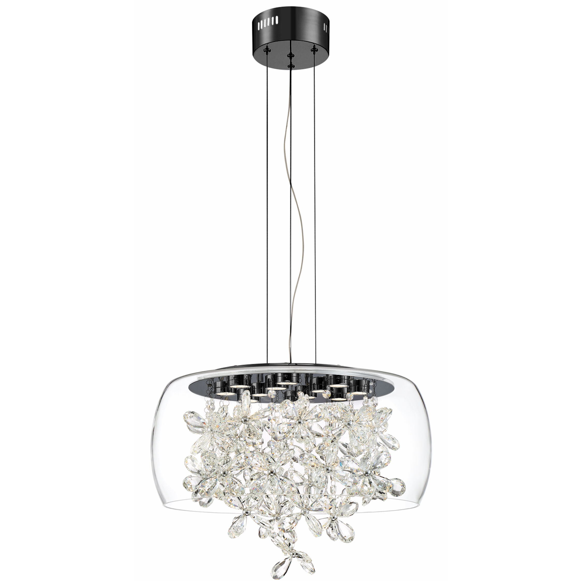Destiny 12 Light 19.7 inch Matte Black Chandelier Ceiling Light