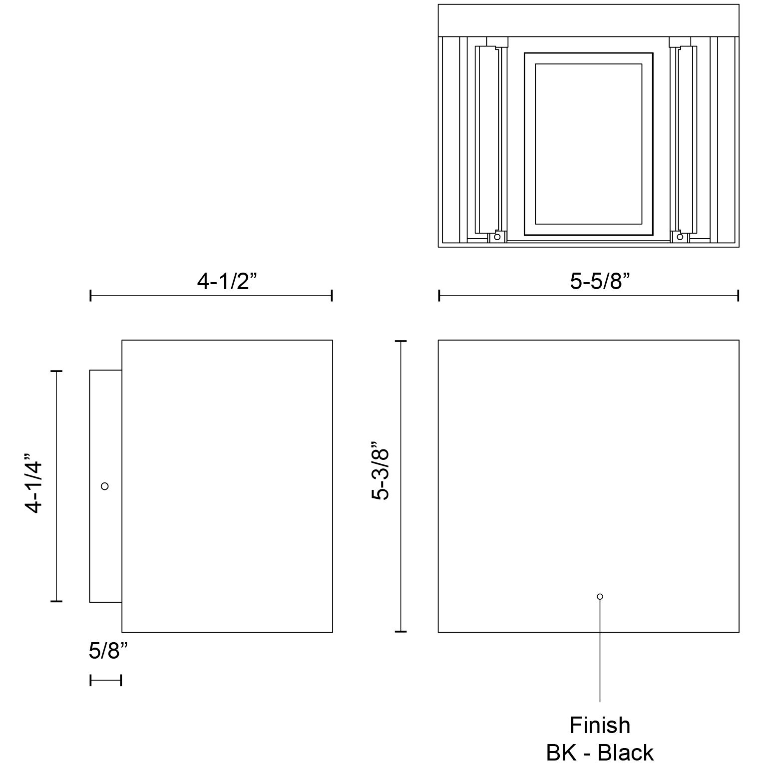Helsinki LED 5.38 inch Black Exterior Wall Sconce