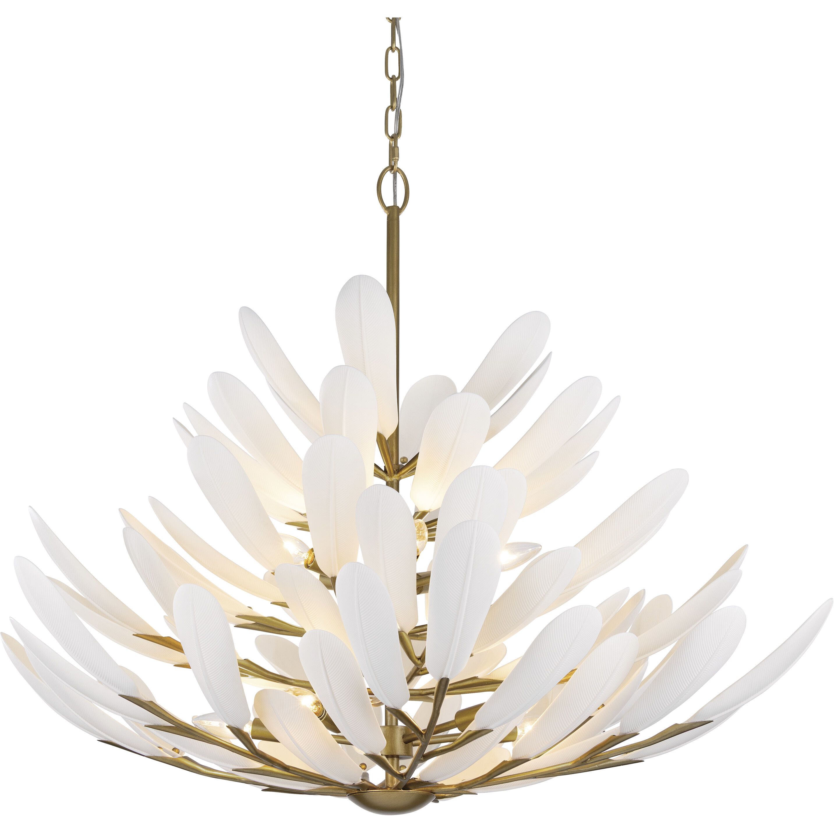 Vellinor 10 Light 42 inch Painted Legacy Brass Chandelier Ceiling Light