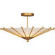Epoch LED 26 inch Contemporary Gold Leaf Semi-Flush Mount Ceiling Light