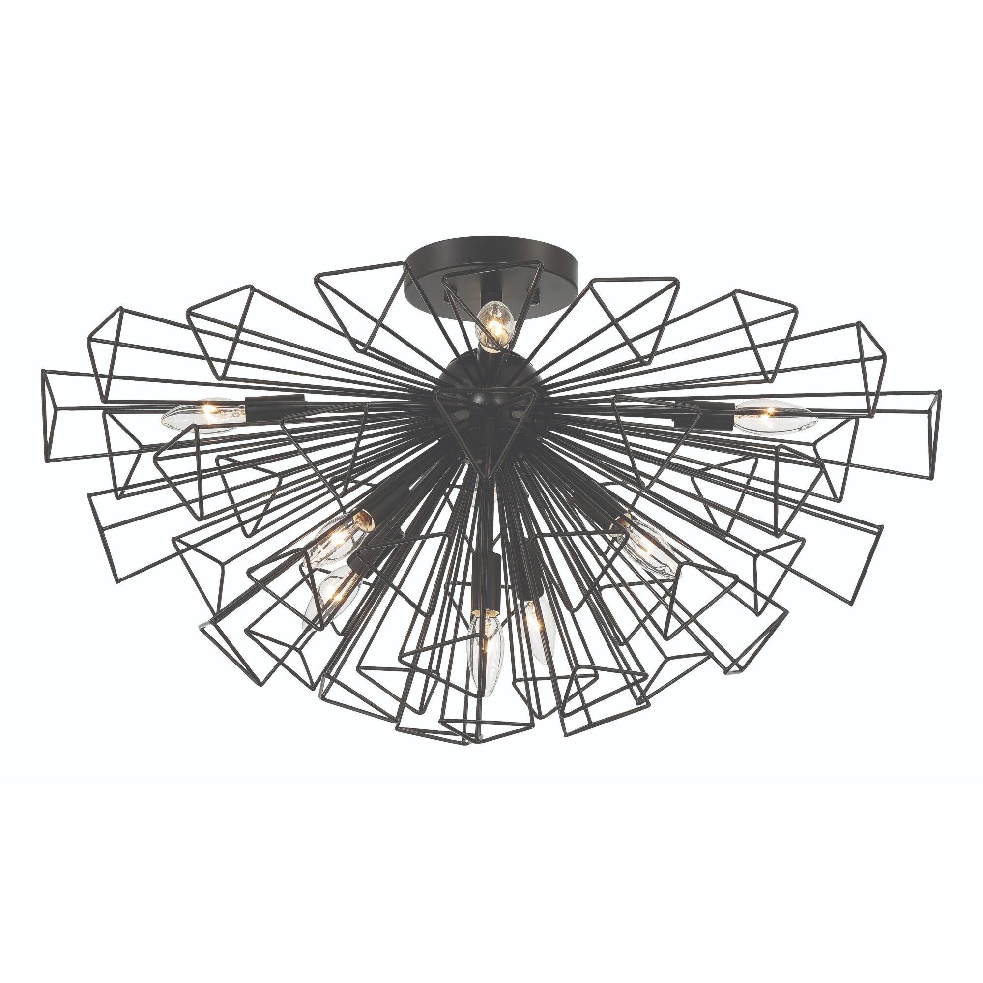 Dendelio 9 Light 22.5 inch Black Chandelier Ceiling Light