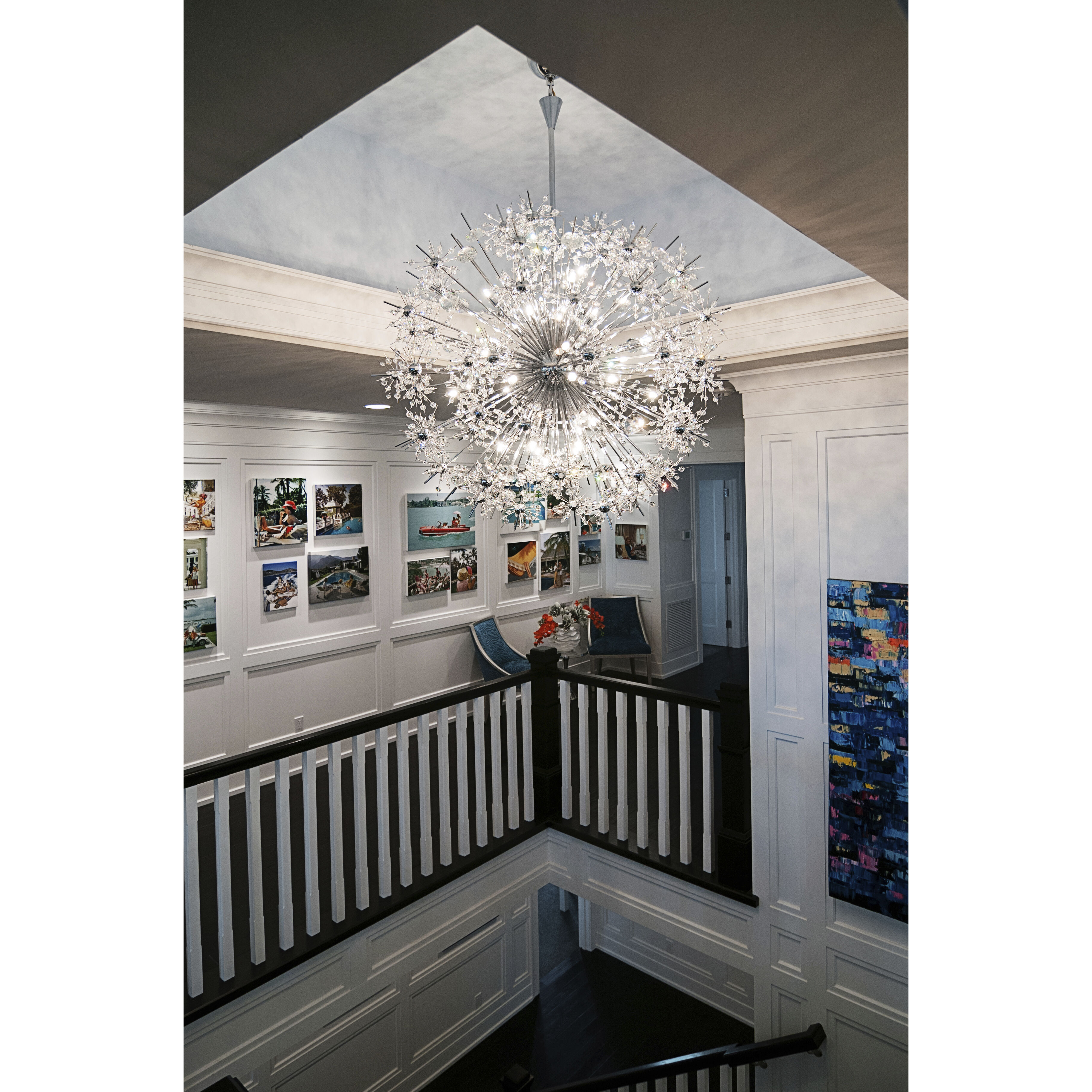Starfire 40 Light 44 inch Polished Chrome Chandelier Ceiling Light
