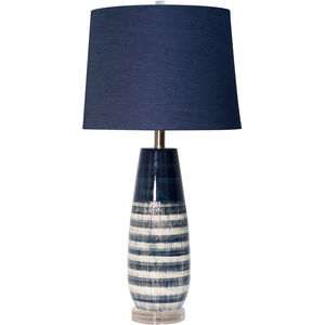 Cameron 30 inch 150.00 watt Blue and White Table Lamp Portable Light