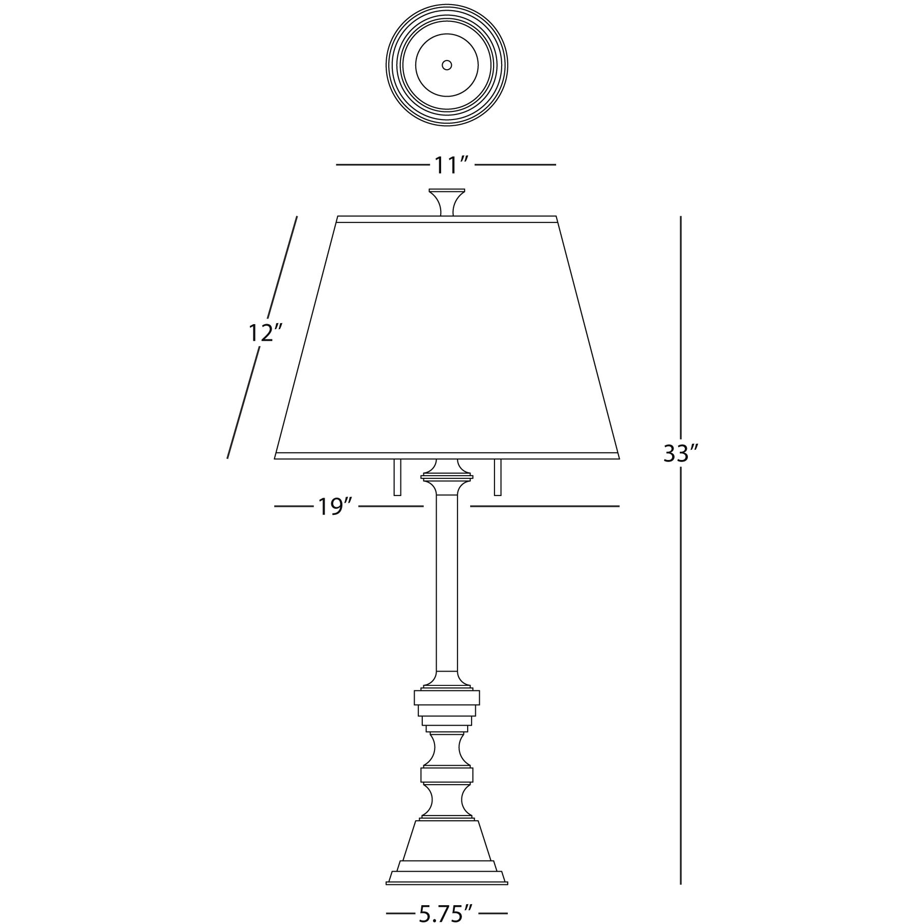 Arthur 34 inch 100.00 watt Polished Nickel Table Lamp Portable Light