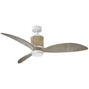 Marin 60 inch Matte White with Weathered Wood Blades Fan