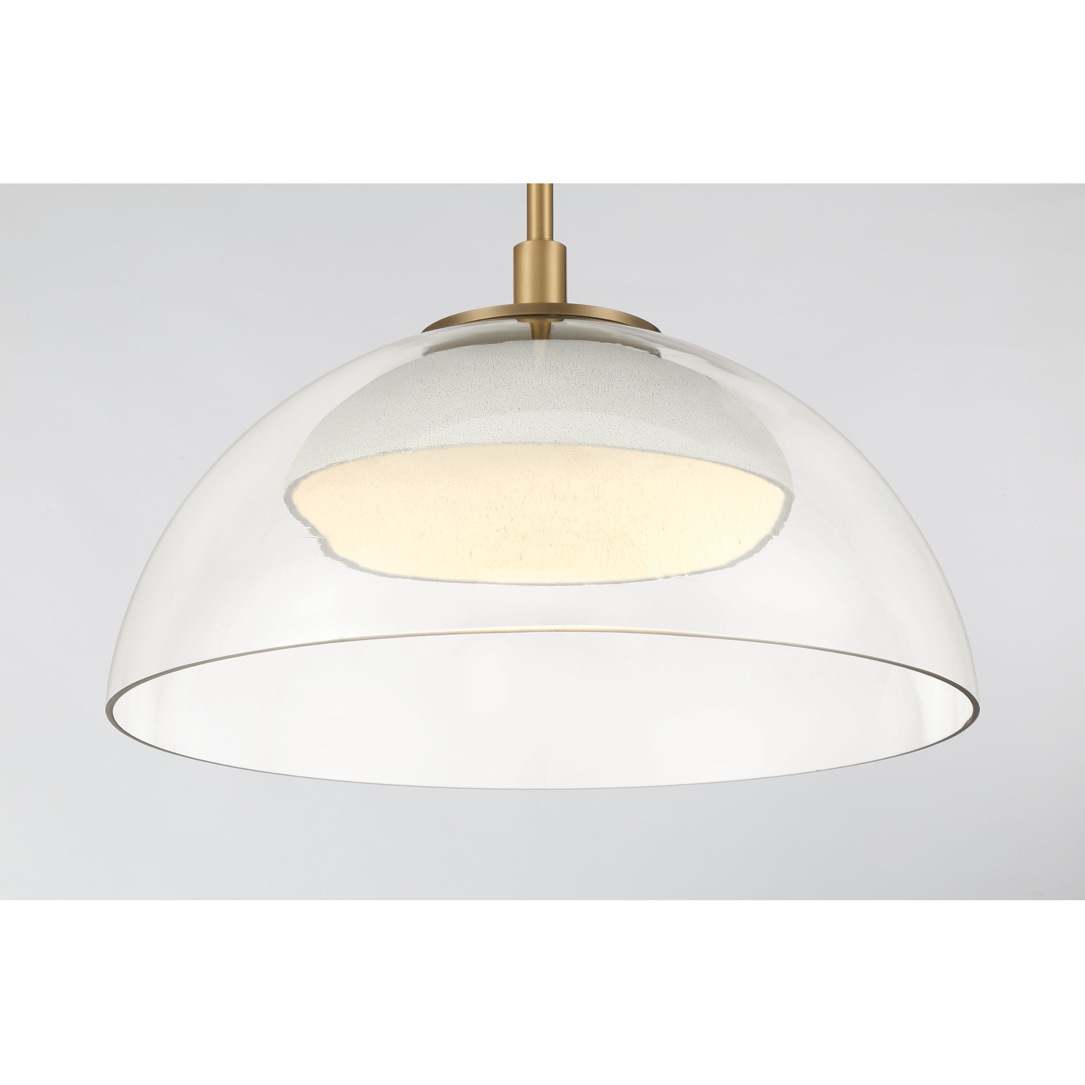 Halwynd LED 15 inch Legacy Brass Convertible Pendant/Semi-Flush Ceiling Light