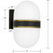 Capsule 1 Light 6 inch Matte Black and Textured Gold Sconce Wall Light, Brian Patrick Flynn