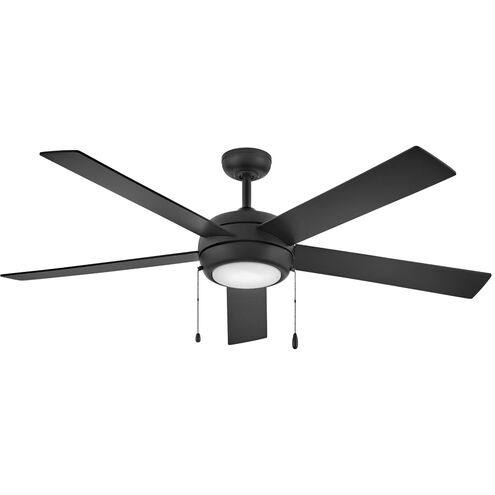 Croft 60 inch Matte Black with Matte Black, Walnut Blades Fan, Regency Series