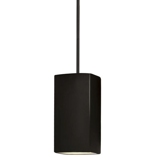 Radiance Collection LED 5.5 inch Carbon Matte Black with Brushed Nickel Pendant Ceiling Light