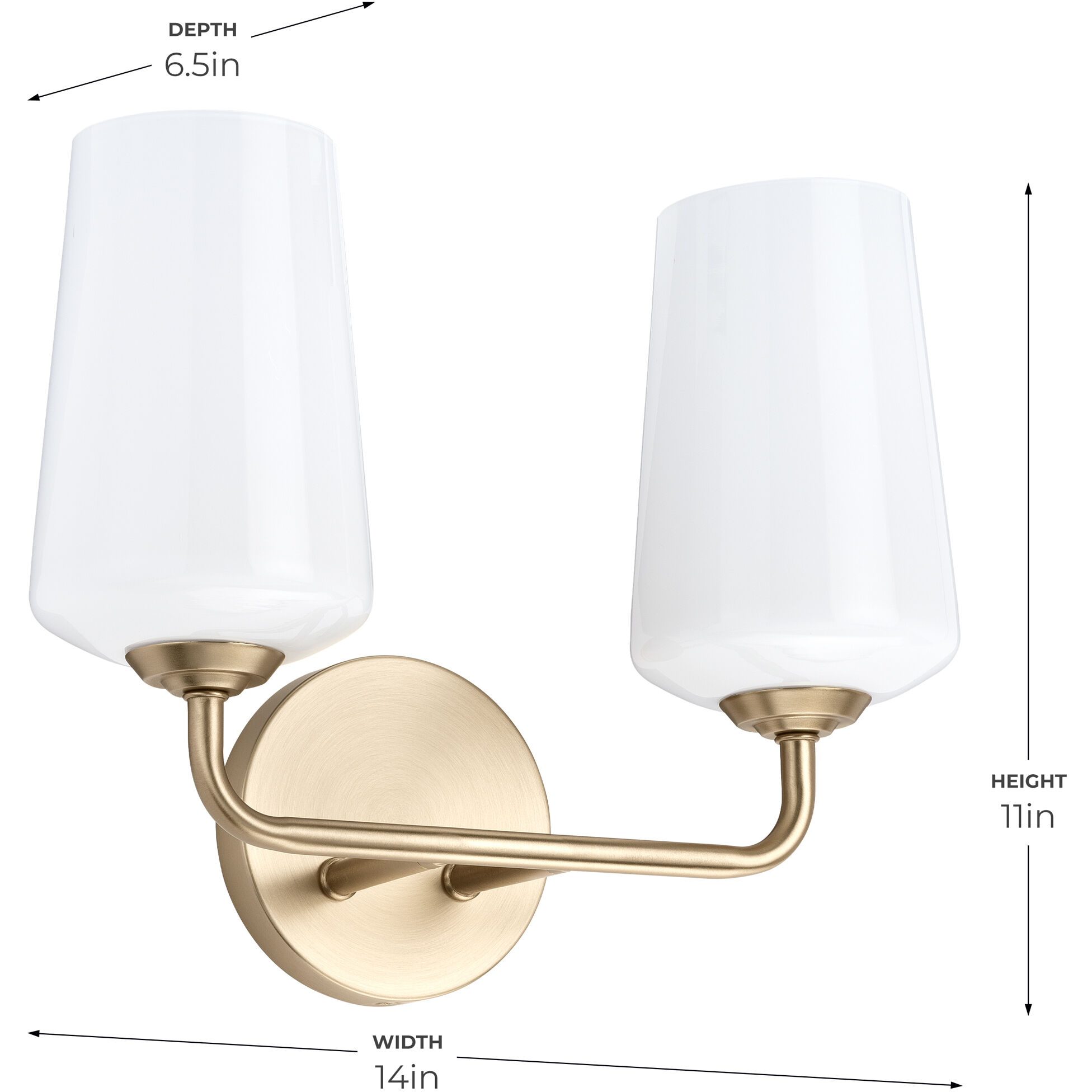 Celino 2 Light 14 inch Champagne Bronze Vanity Light Wall Light