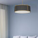Trapezoid 4 Light 24 inch Gold with Black Pendant Ceiling Light