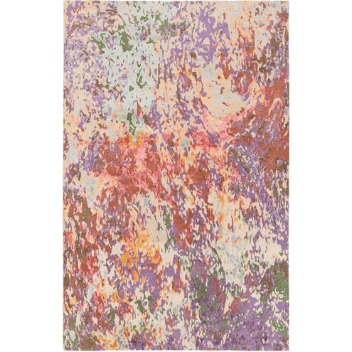 Chemistry 90 X 60 inch Dark Purple, Bright Purple, Peach Rug