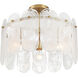 Oldmill 3 Light 18.25 inch Legacy Brass Semi Flush Ceiling Light